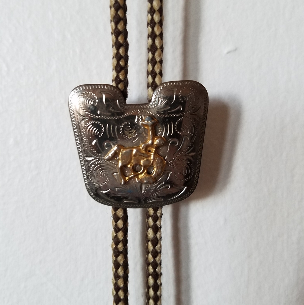Vintage Cowboy Rope Bolo Tie